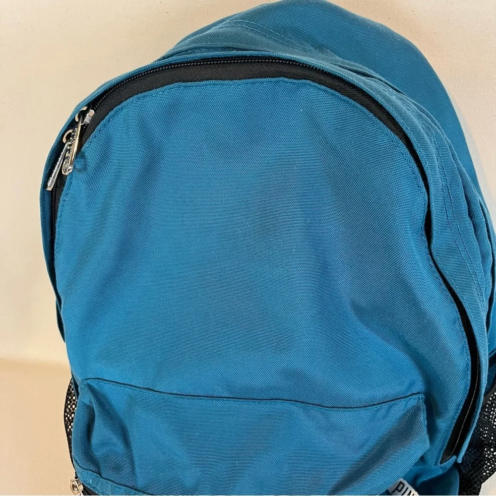 Victoria's Secret PINK Full Size Jade Teal Backpack Versatile‎ Bold Fun Design